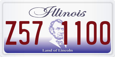 IL license plate Z571100