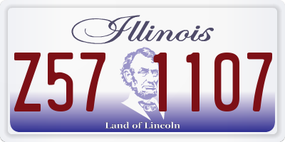 IL license plate Z571107