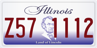 IL license plate Z571112