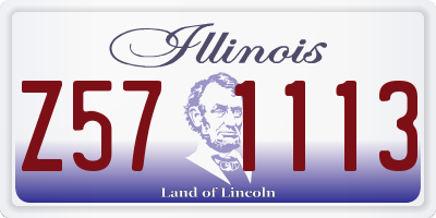 IL license plate Z571113