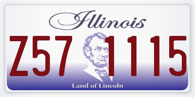 IL license plate Z571115