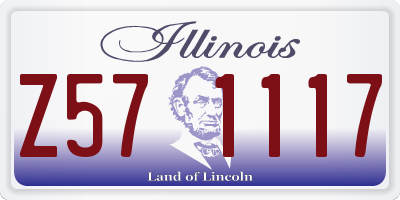 IL license plate Z571117