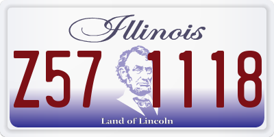 IL license plate Z571118