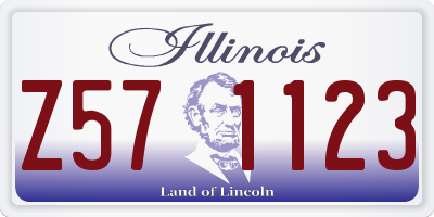 IL license plate Z571123
