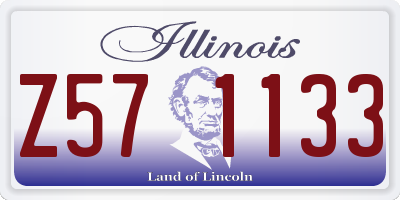 IL license plate Z571133