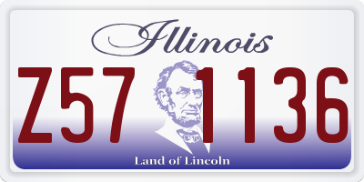 IL license plate Z571136