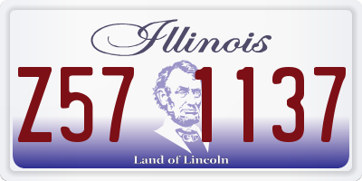 IL license plate Z571137