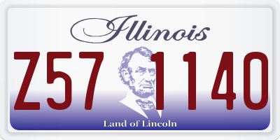 IL license plate Z571140