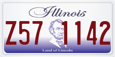 IL license plate Z571142