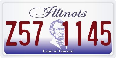 IL license plate Z571145