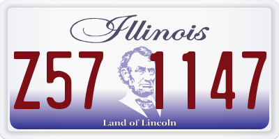 IL license plate Z571147