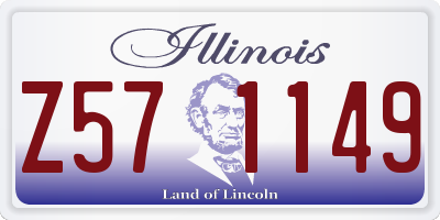 IL license plate Z571149