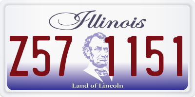 IL license plate Z571151
