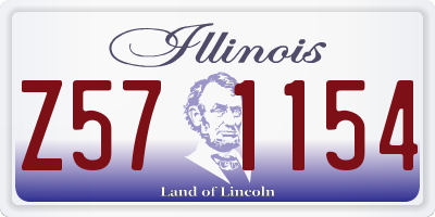 IL license plate Z571154