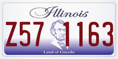 IL license plate Z571163