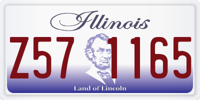 IL license plate Z571165