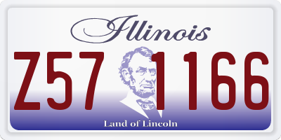 IL license plate Z571166