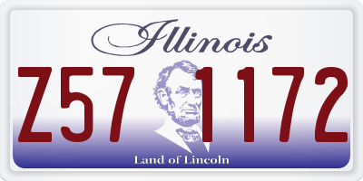 IL license plate Z571172