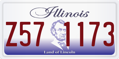 IL license plate Z571173