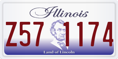 IL license plate Z571174