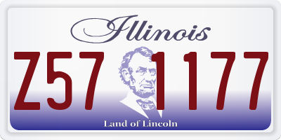 IL license plate Z571177