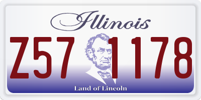 IL license plate Z571178