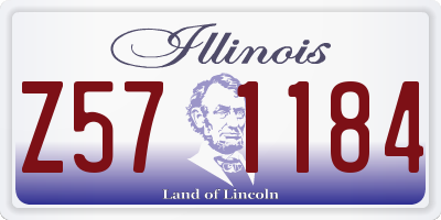 IL license plate Z571184
