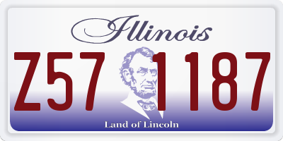 IL license plate Z571187