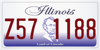 IL license plate Z571188