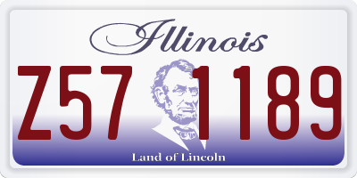 IL license plate Z571189