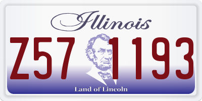 IL license plate Z571193
