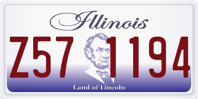 IL license plate Z571194
