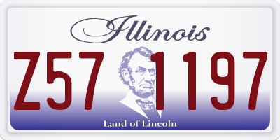 IL license plate Z571197
