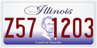 IL license plate Z571203