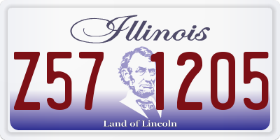 IL license plate Z571205