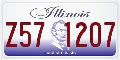 IL license plate Z571207