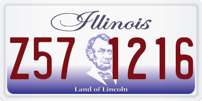 IL license plate Z571216