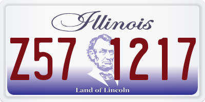 IL license plate Z571217