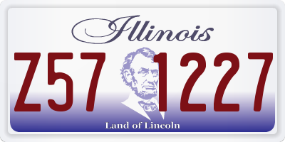 IL license plate Z571227