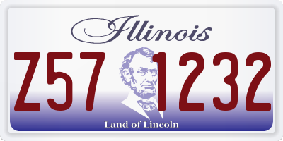 IL license plate Z571232
