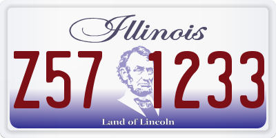 IL license plate Z571233