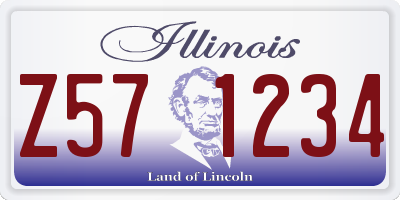 IL license plate Z571234
