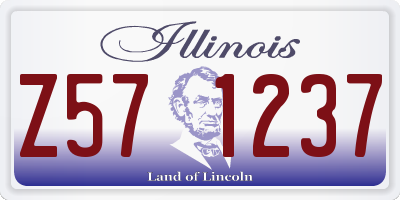 IL license plate Z571237