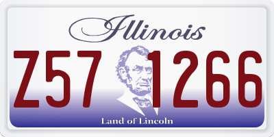 IL license plate Z571266