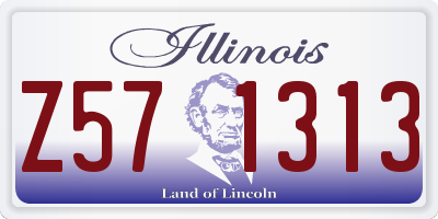 IL license plate Z571313