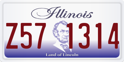 IL license plate Z571314
