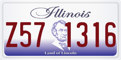 IL license plate Z571316