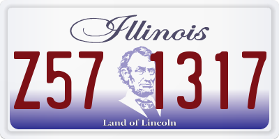 IL license plate Z571317