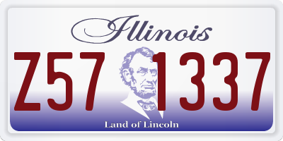 IL license plate Z571337