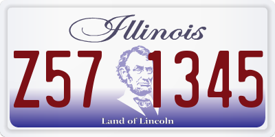 IL license plate Z571345